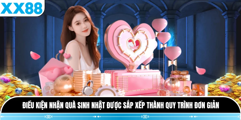 Điều kiện nhận quà sinh nhật được sắp xếp thành quy trình đơn giản